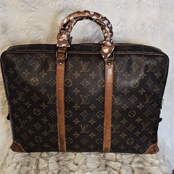 Louis Vuitton Black and Brown Monogram Briefcase - Picture 4 of 16
